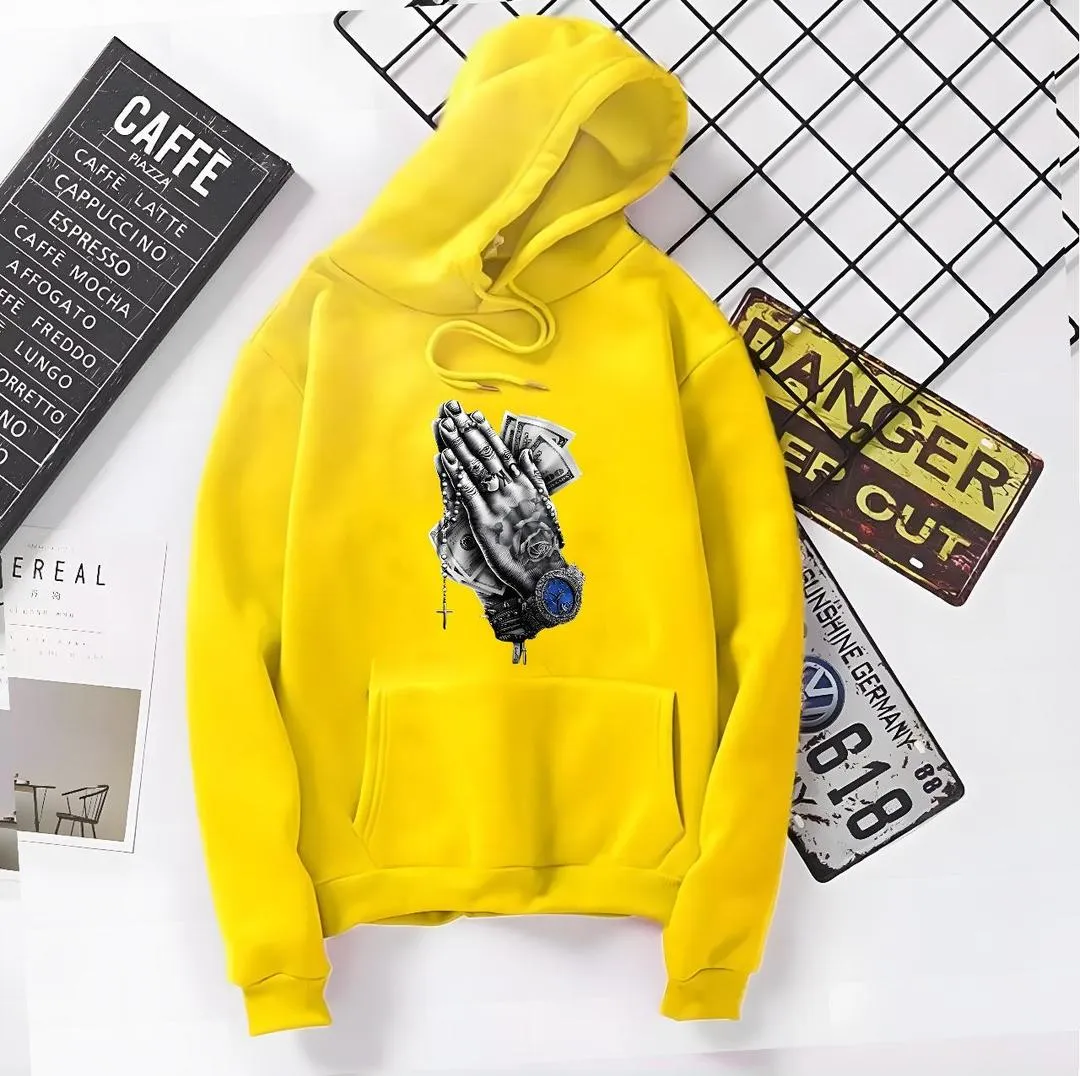 1 Pc Fleece Printed Hoodie