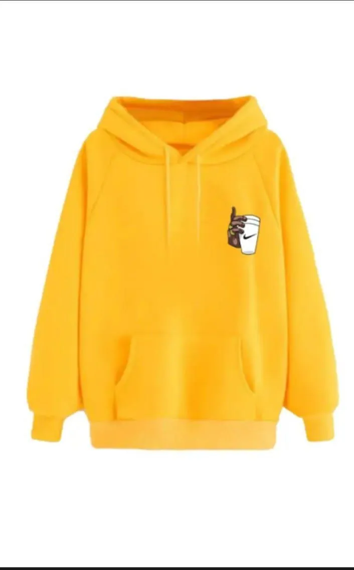 1 Pc Fleece Printed Hoodie