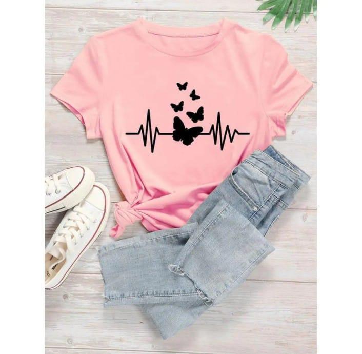 1 Pc Women's Stitched Printed T-Shirt