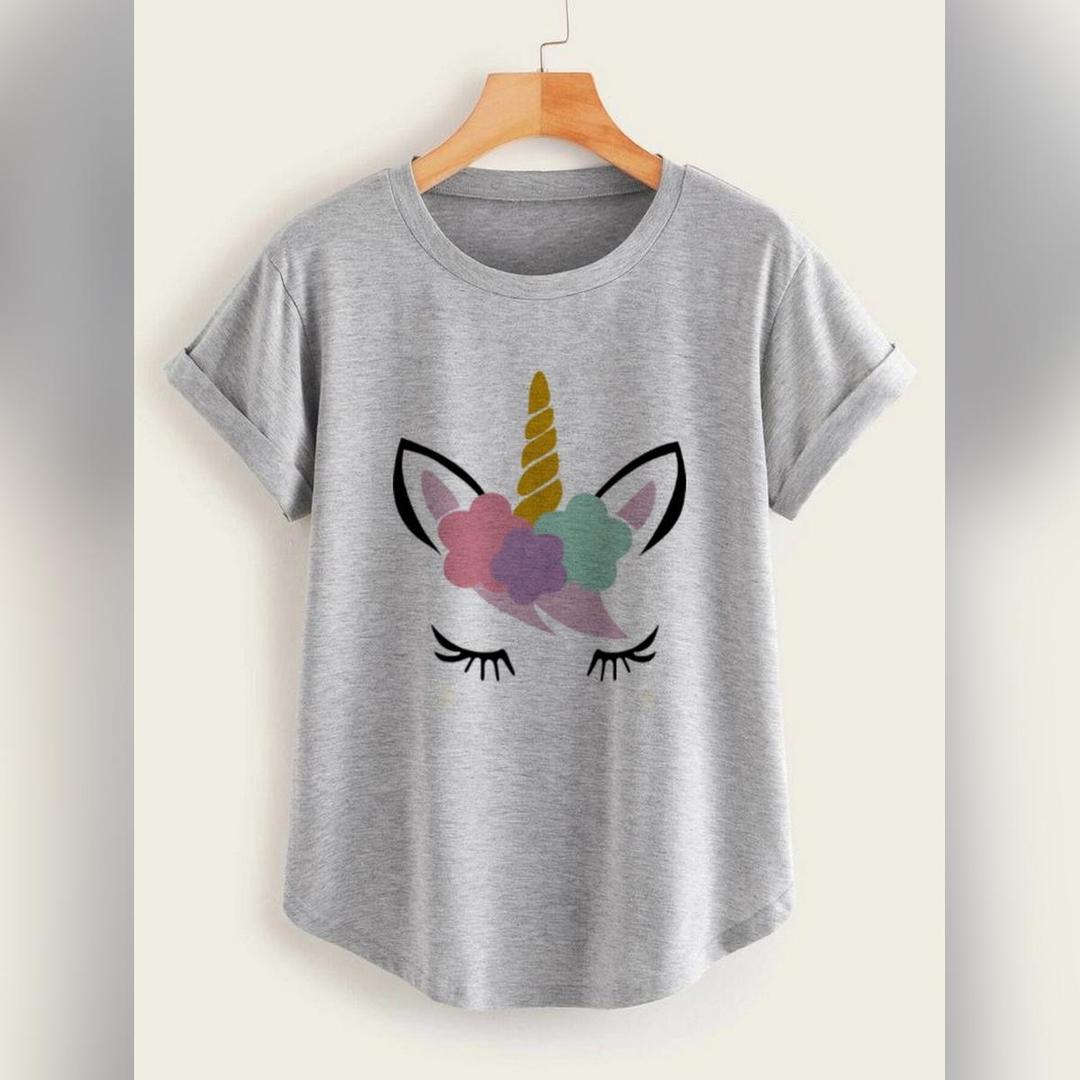 1 Pc Women's Stitched Printed T-Shirt