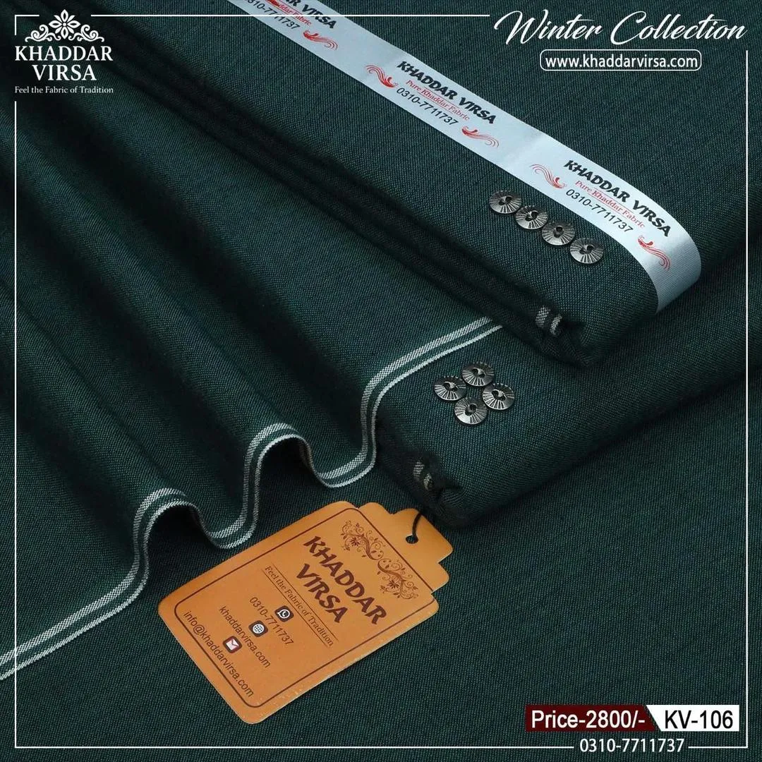 Men’s Unstitched Khaddar Plain Suit