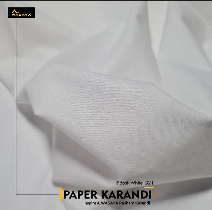 Men’s Unstitched Karandi Plain Suit