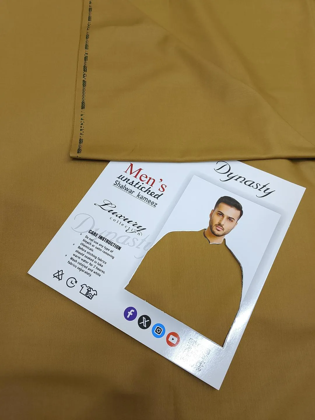 Men’s Unstitched Wash And Wear Plain Suit