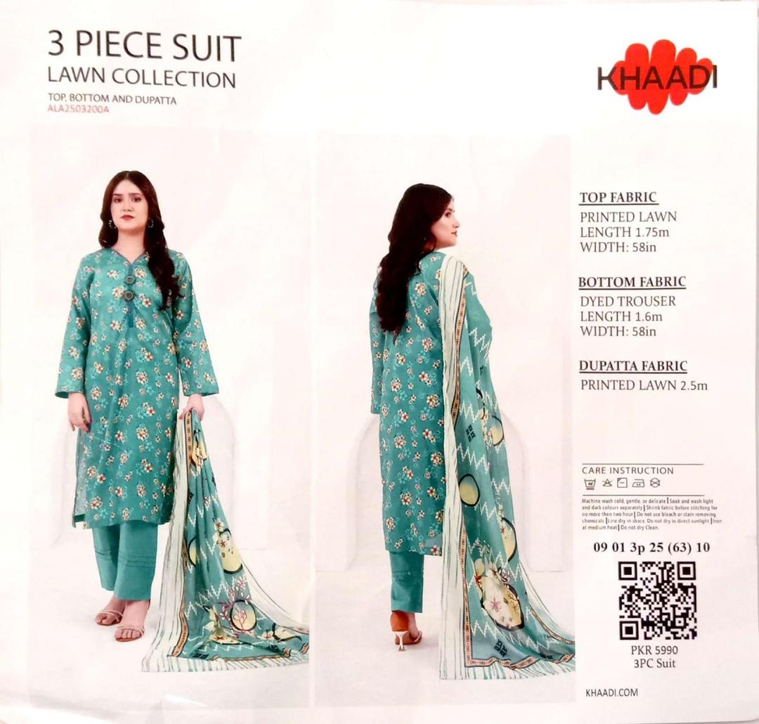 3 Pcs Women's Unstitched Printed Suit