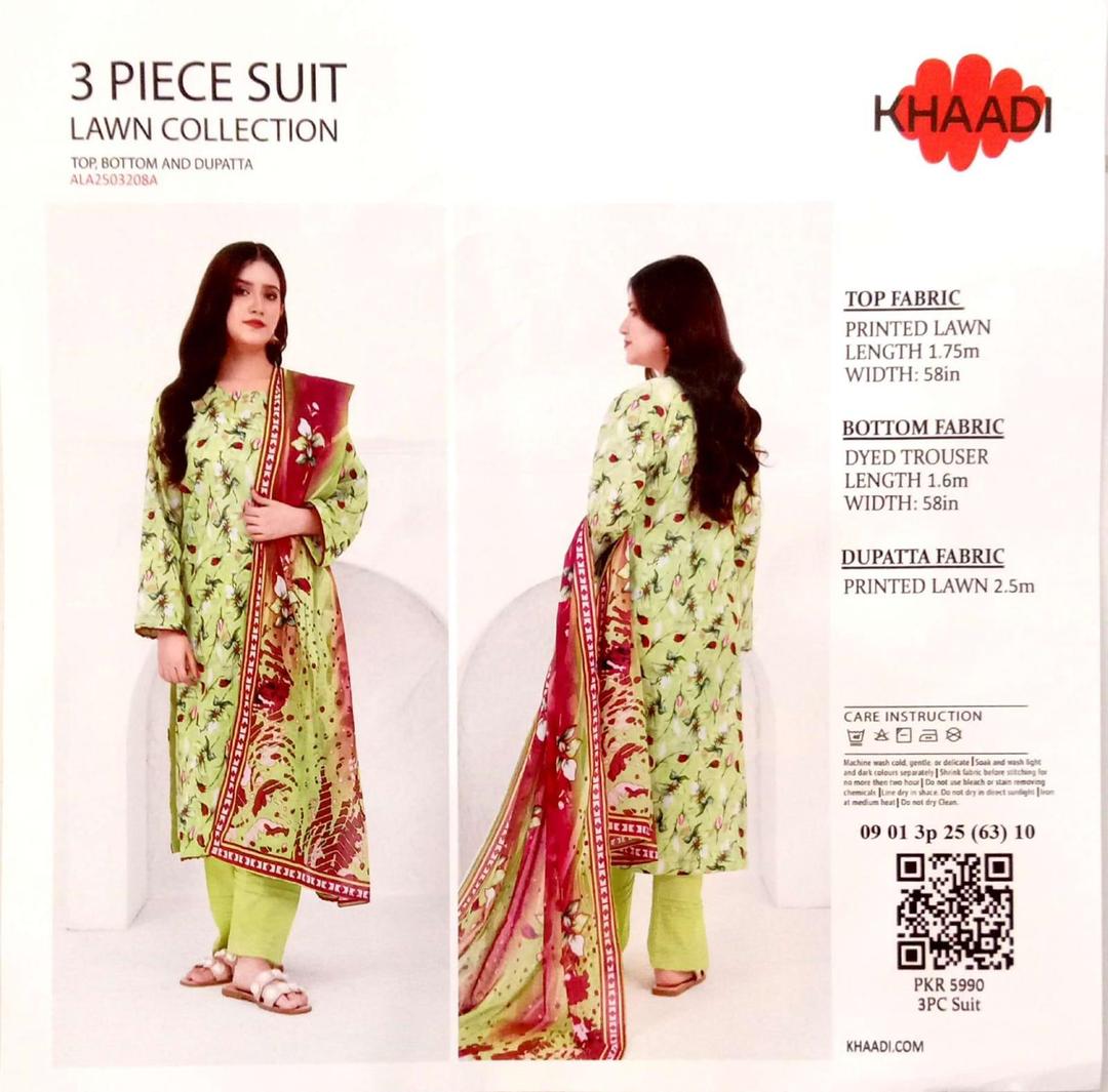 3 Pcs Women's Unstitched Printed Suit