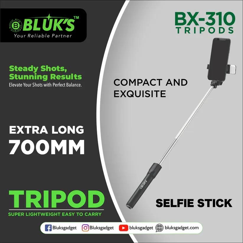 BX-310 Extra Long 700mm Selfie Stick & Tripod Stand