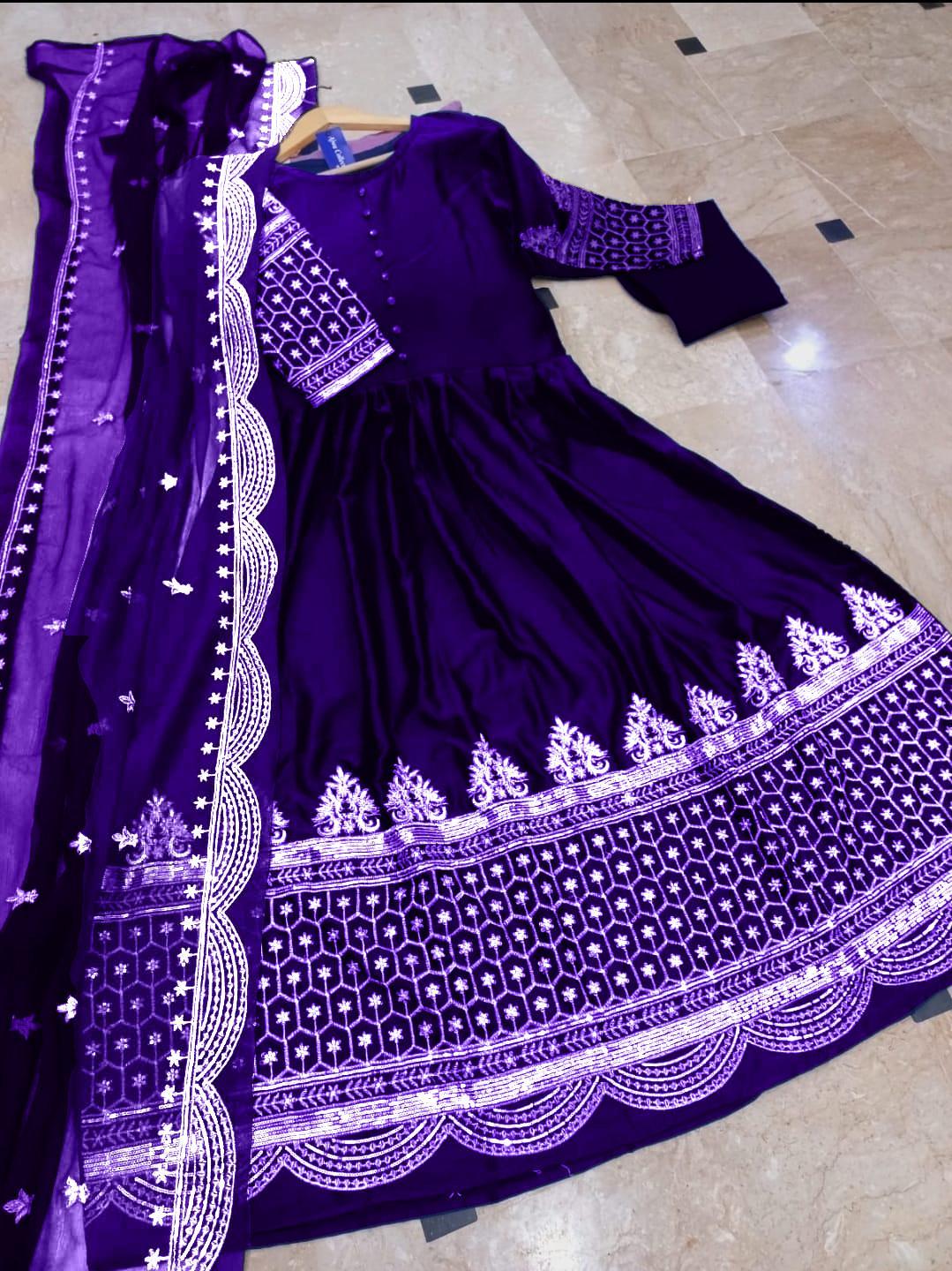 3 Pcs Women's Stitched Embroidered Suit
