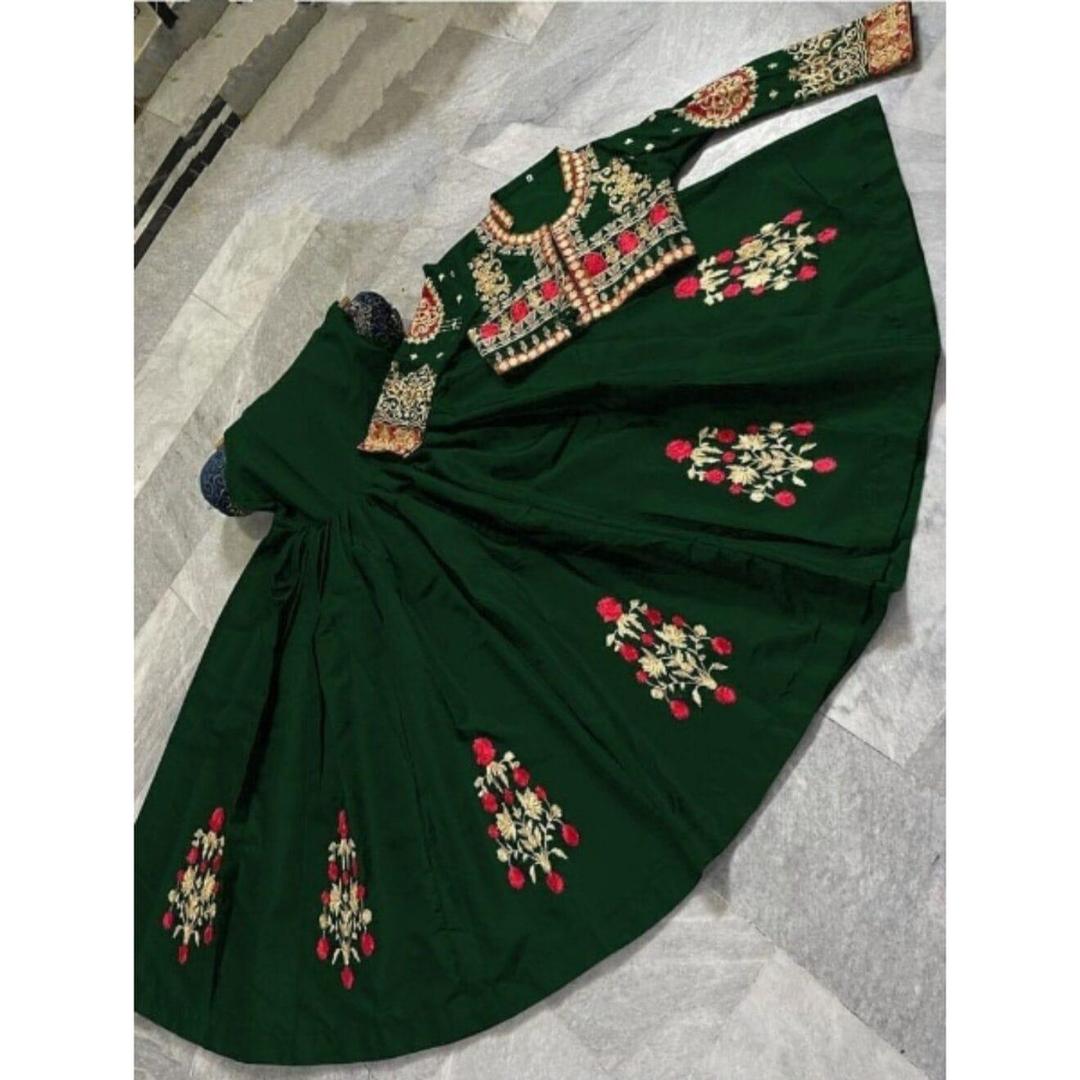 2 Pcs Women's Stitched Embroidered Maxi And Jacket