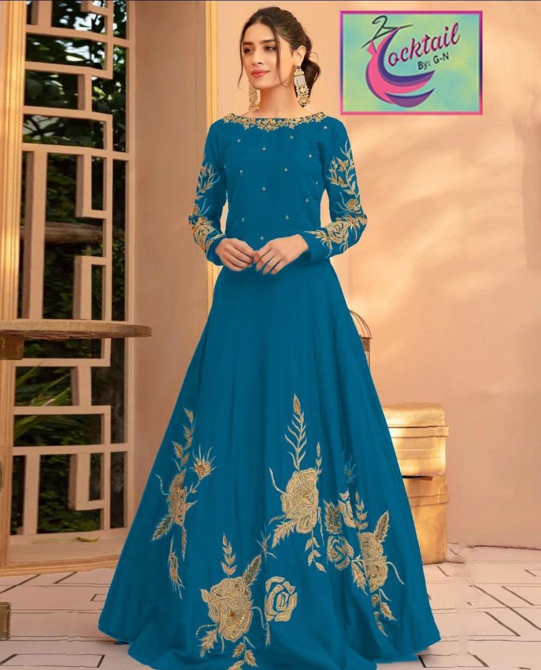 1 Pc Women's Stitched Embroidered Maxi