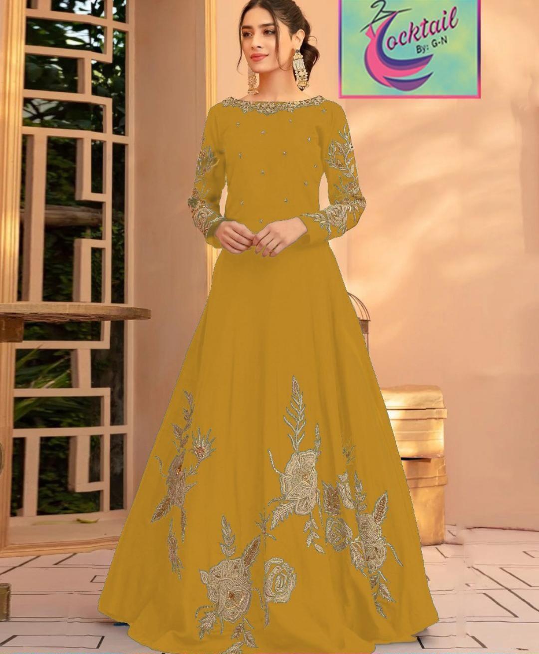 1 Pc Women's Stitched Embroidered Maxi