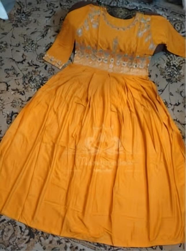 1 Pc Women's Stitched Embroidered Maxi