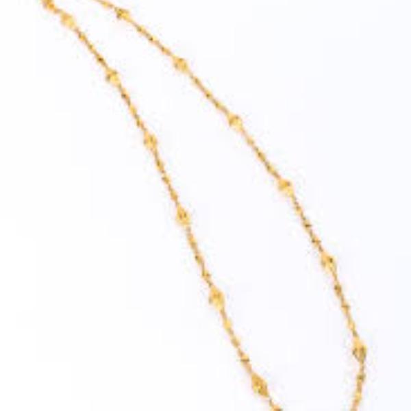 Ball Design Gold Plated Artificial Stones Chain