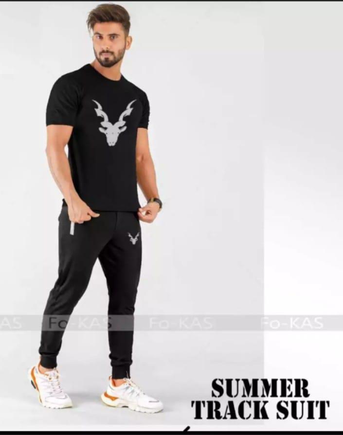 Men's Printed Jersey Track Suit - 2 Pcs Set