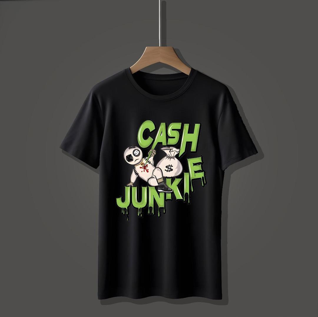 Men's Graphic Sublimation Round Neck Jersey T-Shirt - 1 Pc in Black