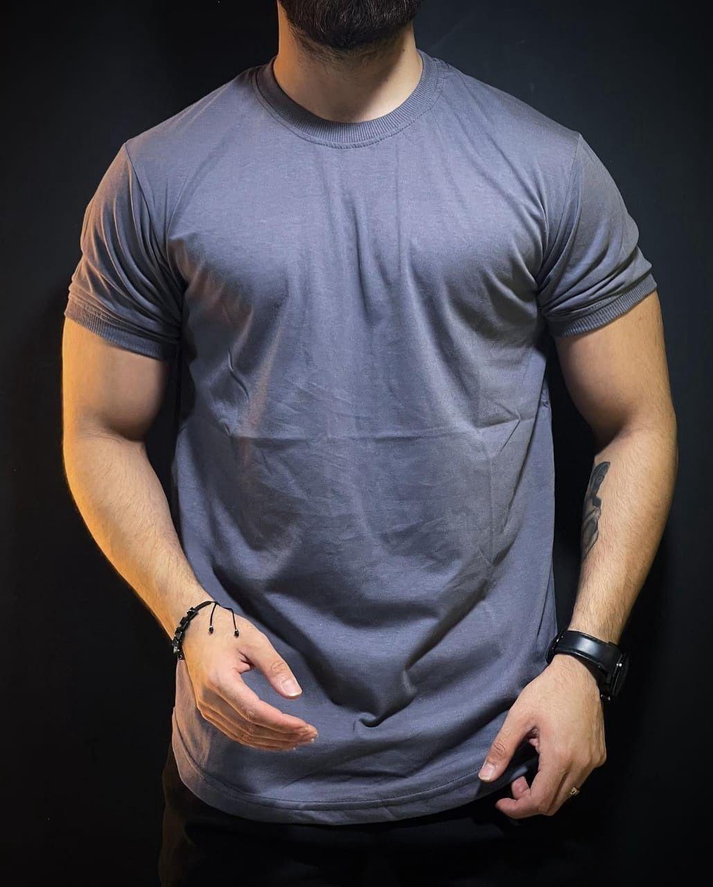 Premium Men's Grey Jersey T-Shirt - 1 Pc, Round Neck, Plain Design