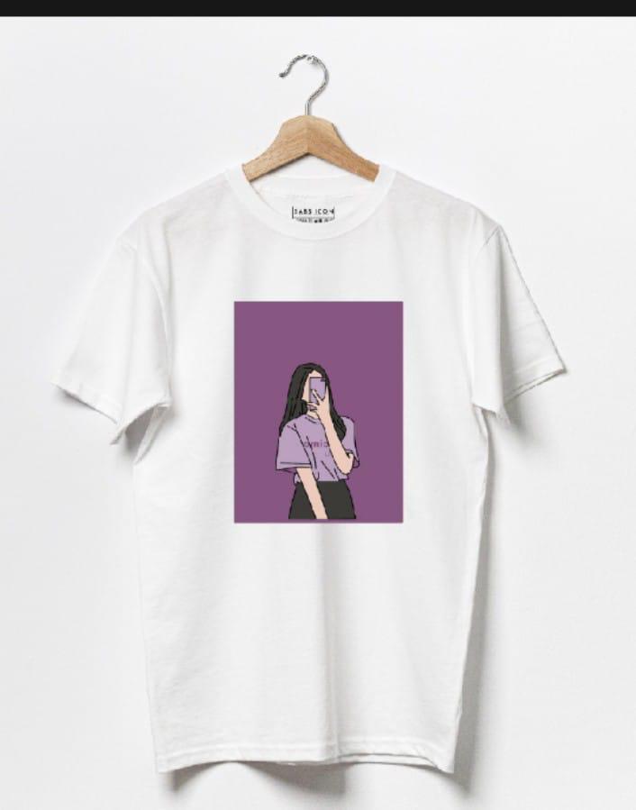 Stylish Printed Round Neck T-Shirt for Women - 1 Pc