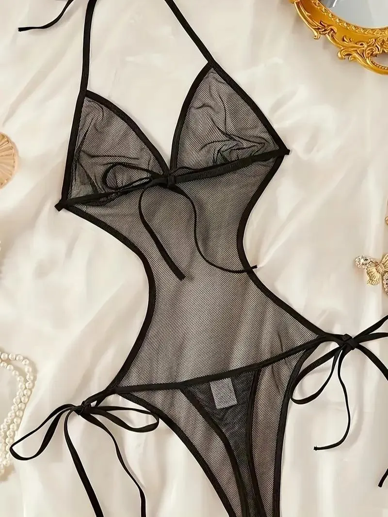 Black Jersey Bikini Set Lightweight Free Size