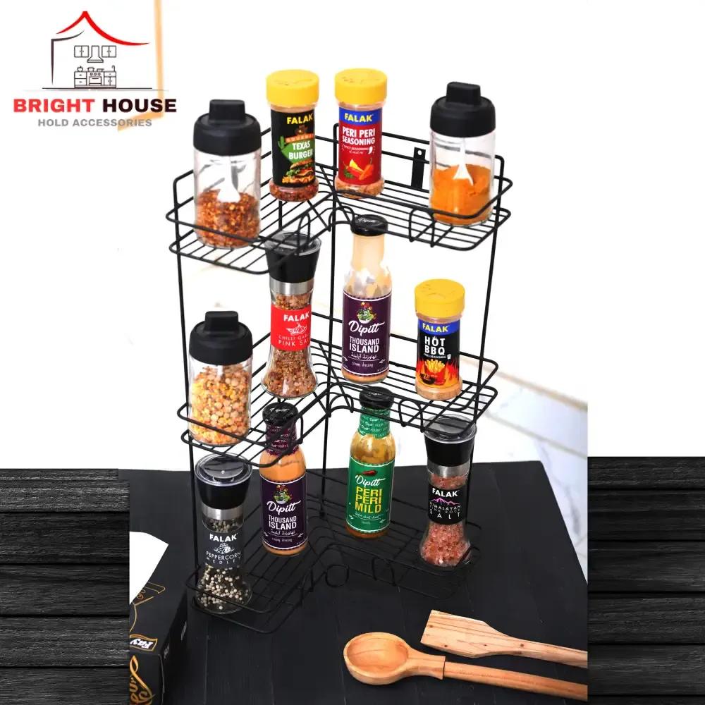 Stylish Metal Kitchen Rack - 1 Pc for Efficient Storage