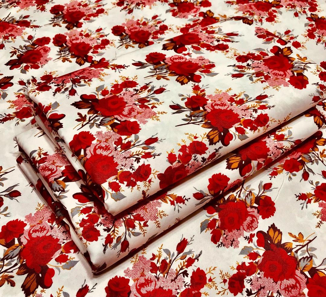 2 Pcs Women's Unstitched Printed Suit