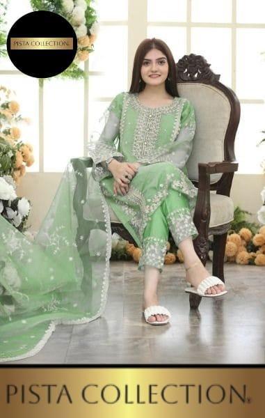 3 Pcs Women's Stitched Hand Work Suit