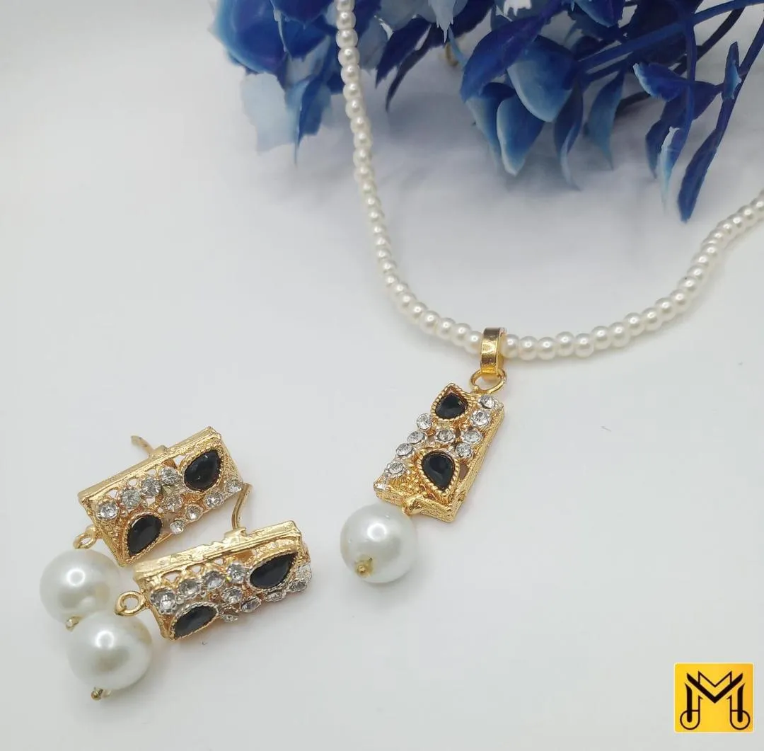 Box Design Gold Plated Gemstone Artificial Set