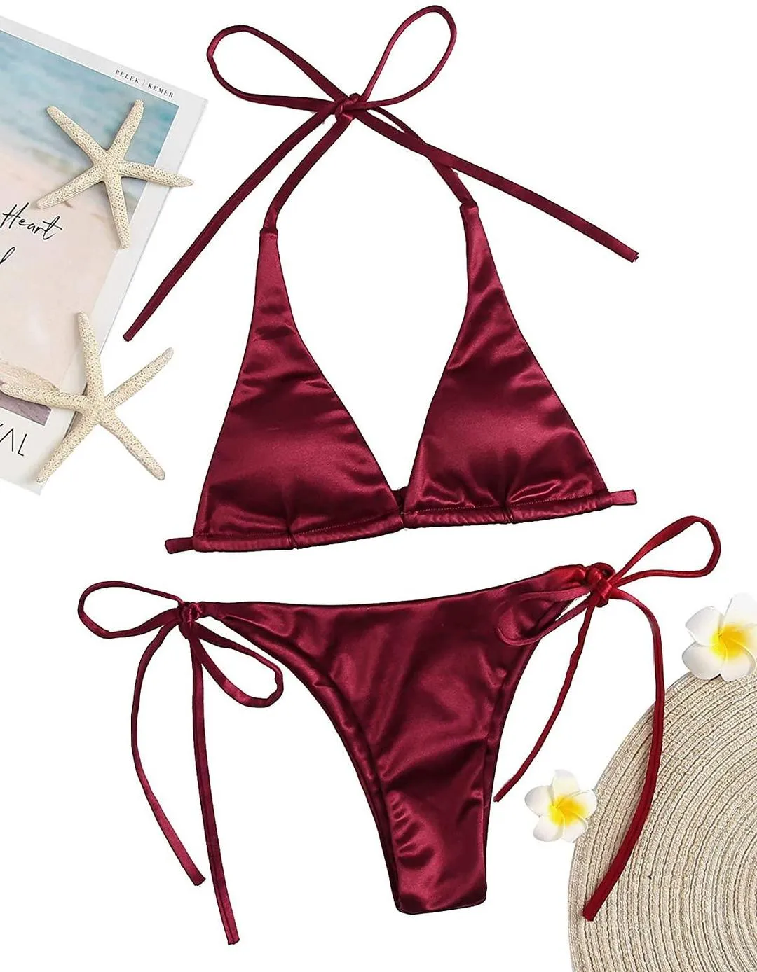 Silk Plain Light Weight Bikini Set