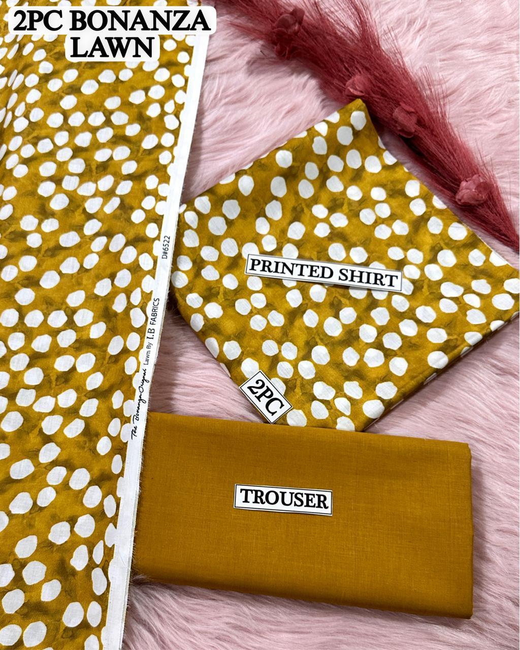 2 Pcs Women's Unstitched Digital Print Suit