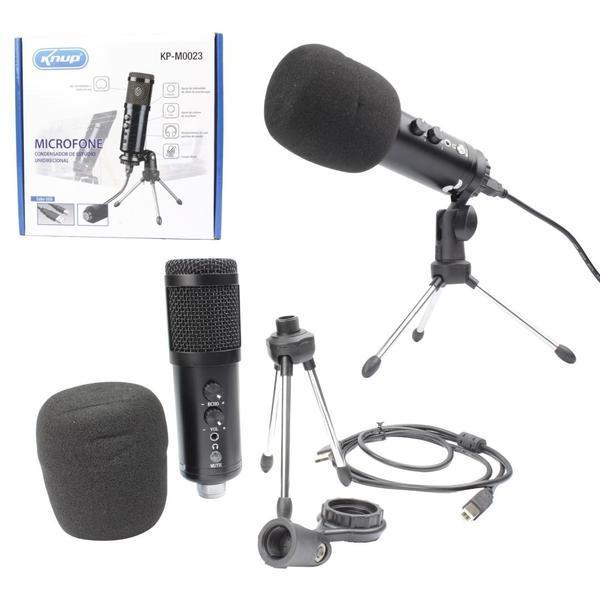 KNUP KPM0023 Condenser USB Microphone – Plug & Play PC Mic with Shock Mount