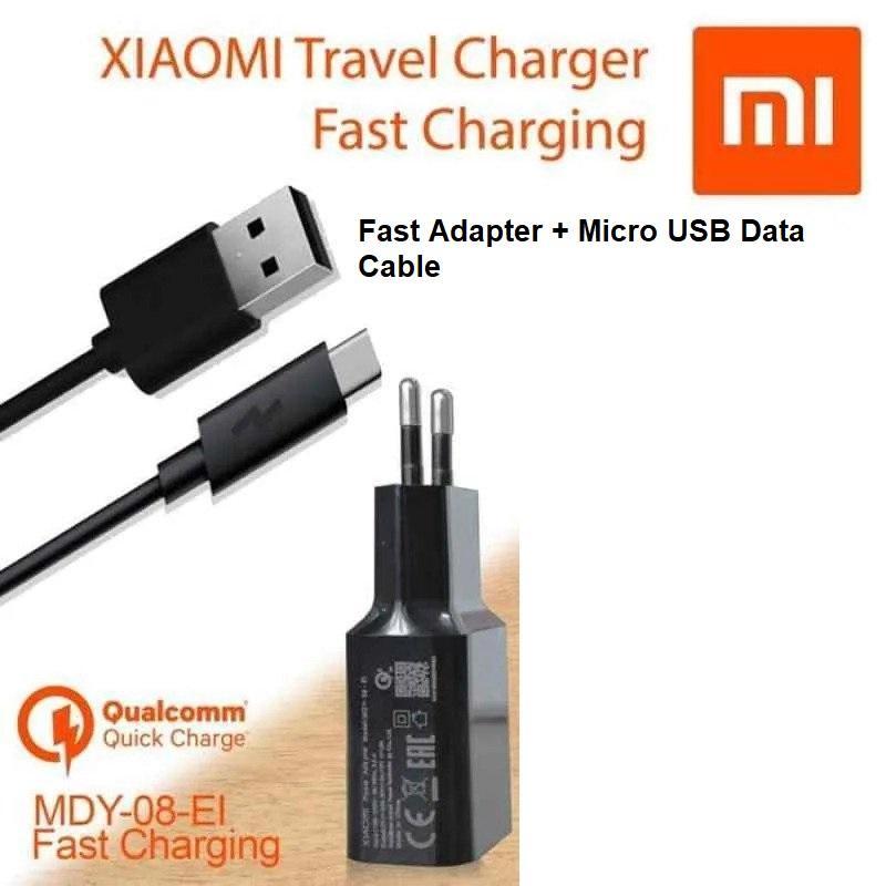 Xiaomi 18W Fast Charger with Built-in Micro USB Cable | Quick Charging Adapter 