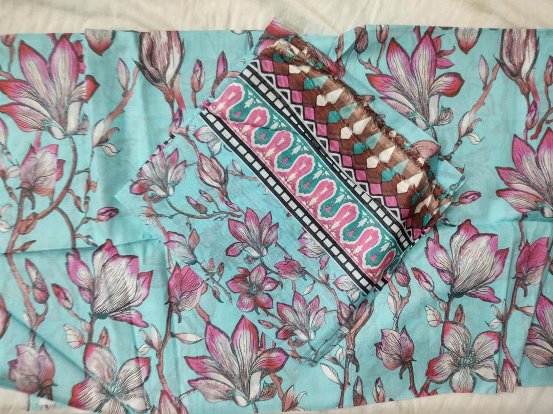 2 Pcs Women's Unstitched Printed Suit