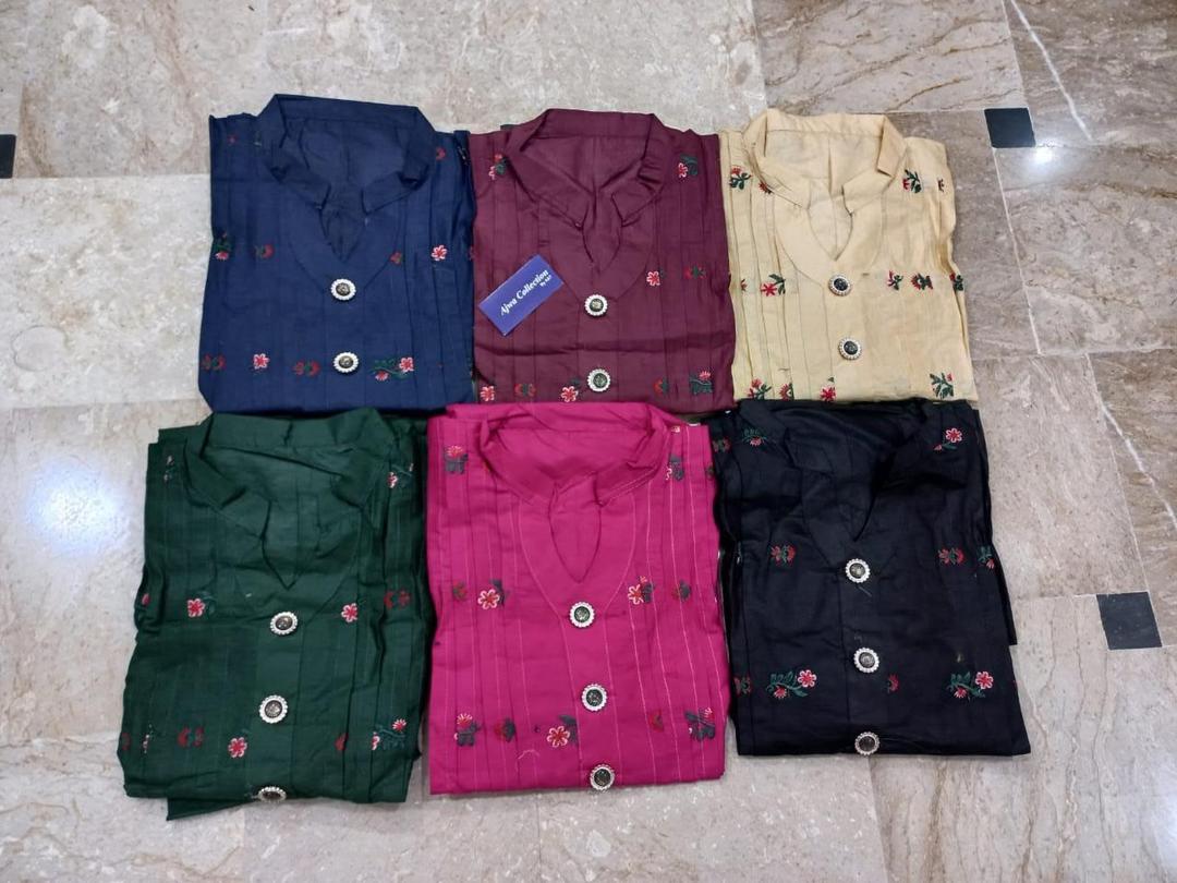 Pink Embroidered Women's 2Pc Cotton Shirt & Trouser Set