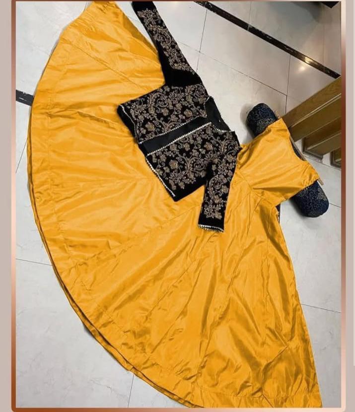 2 Pcs Women's Stitched Shamoz Silk Plain Maxi And Jacket