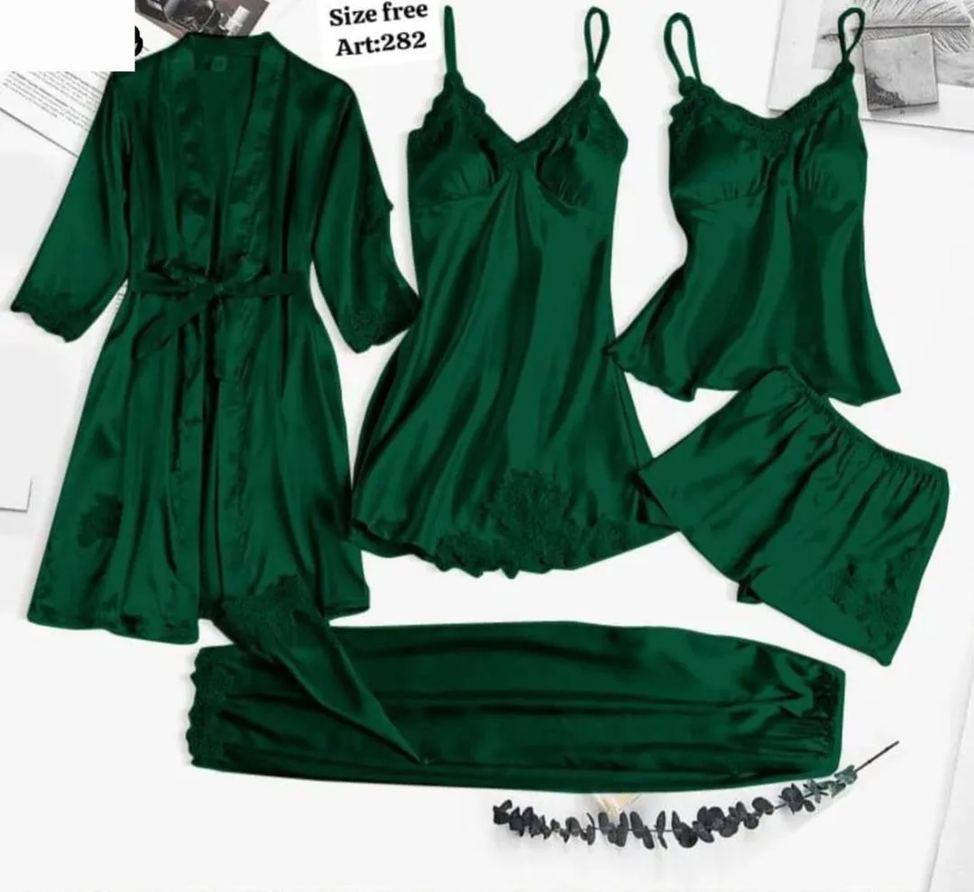Jersey Lace Comfortable And Breathable Nightwear Set
