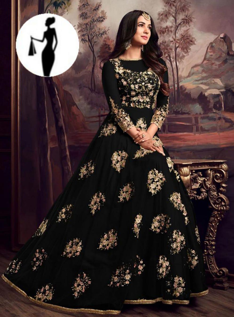 2 Pcs Women's Stitched Organza Embroidered Maxi And Trouser