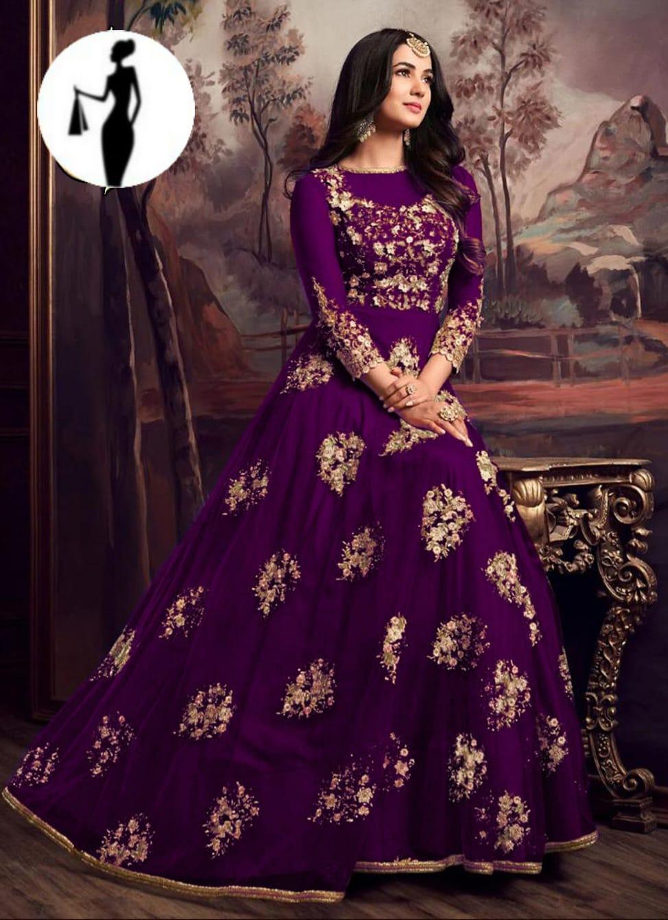 2 Pcs Women's Stitched Organza Embroidered Maxi And Trouser