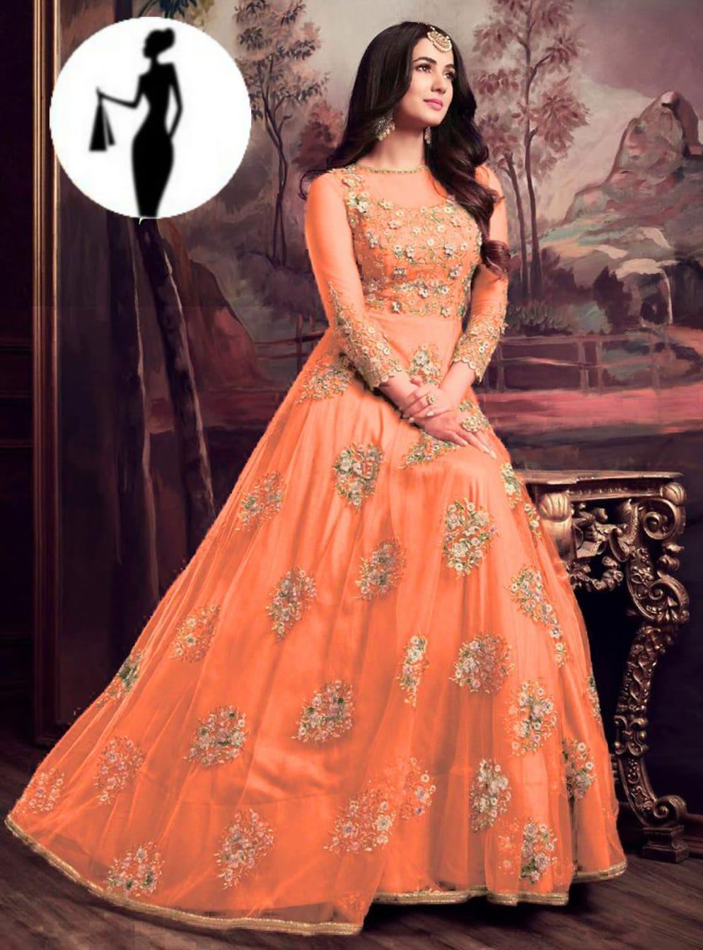 2 Pcs Women's Stitched Organza Embroidered Maxi And Trouser