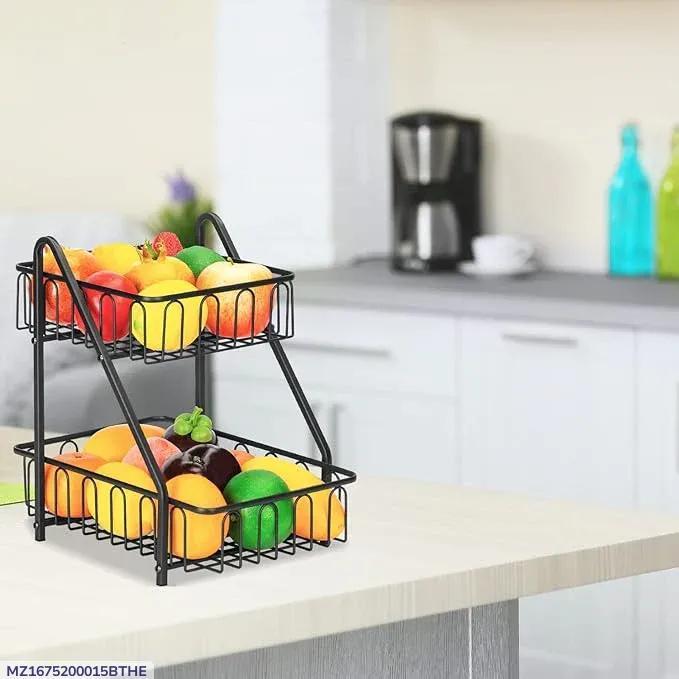 Stainless Steel Fruit Basket - 1 Pc Stylish Storage Solution