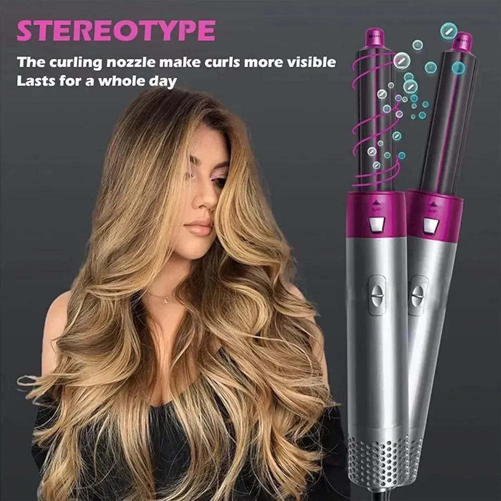 5 In 1 Hair Curler & Straightener with Intelligent Temperature Control