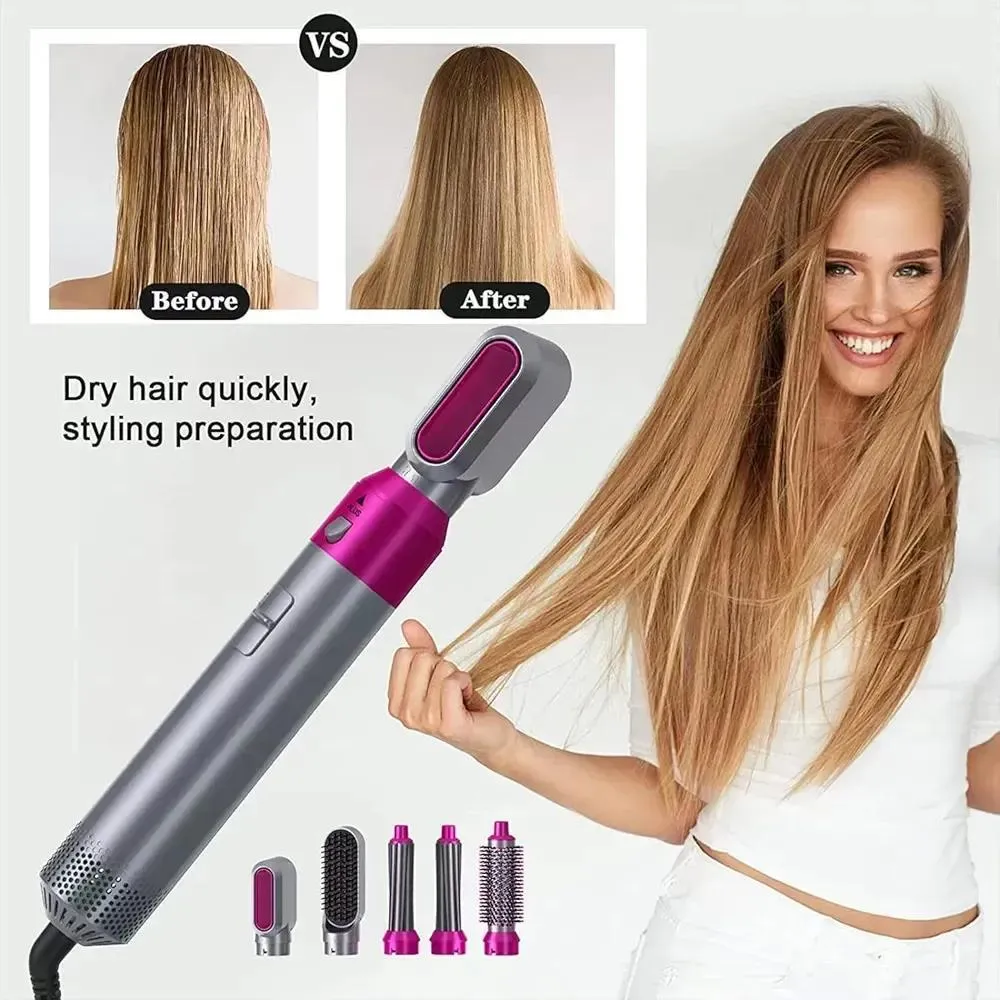 5 In 1 Hair Curler & Straightener 
