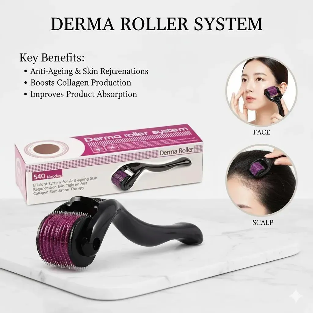 Anti-Hair Fall Derma Roller Plastic Brightening Anti Aging view 3