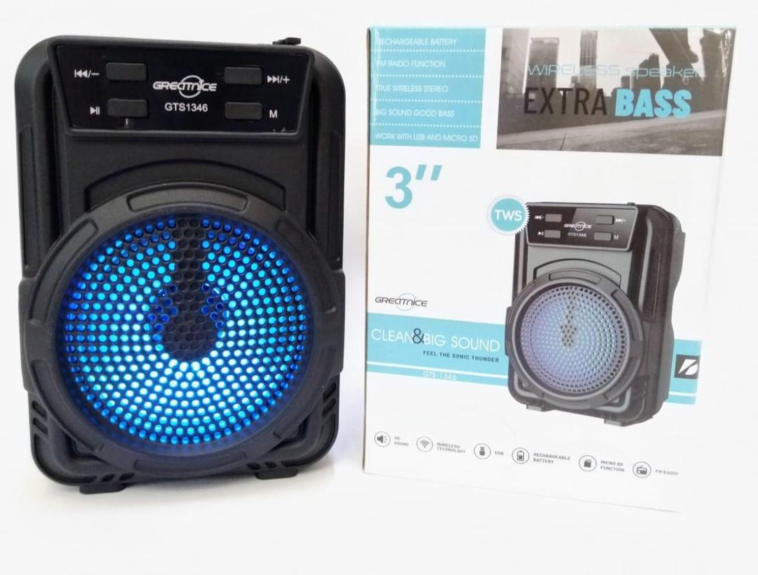 Bluetooth Speaker with Long-Lasting Battery and Fast Charge - GTS 1346 3 Inches