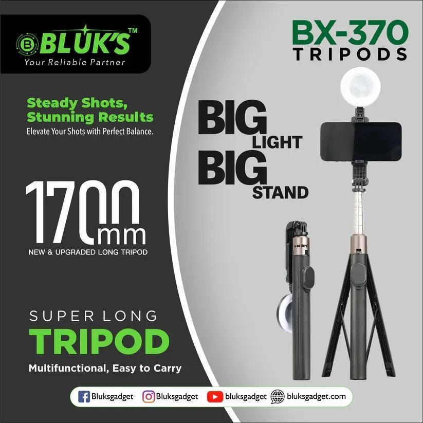BX-370 Extra Long 1700mm Selfie Stick & Tripod Stand