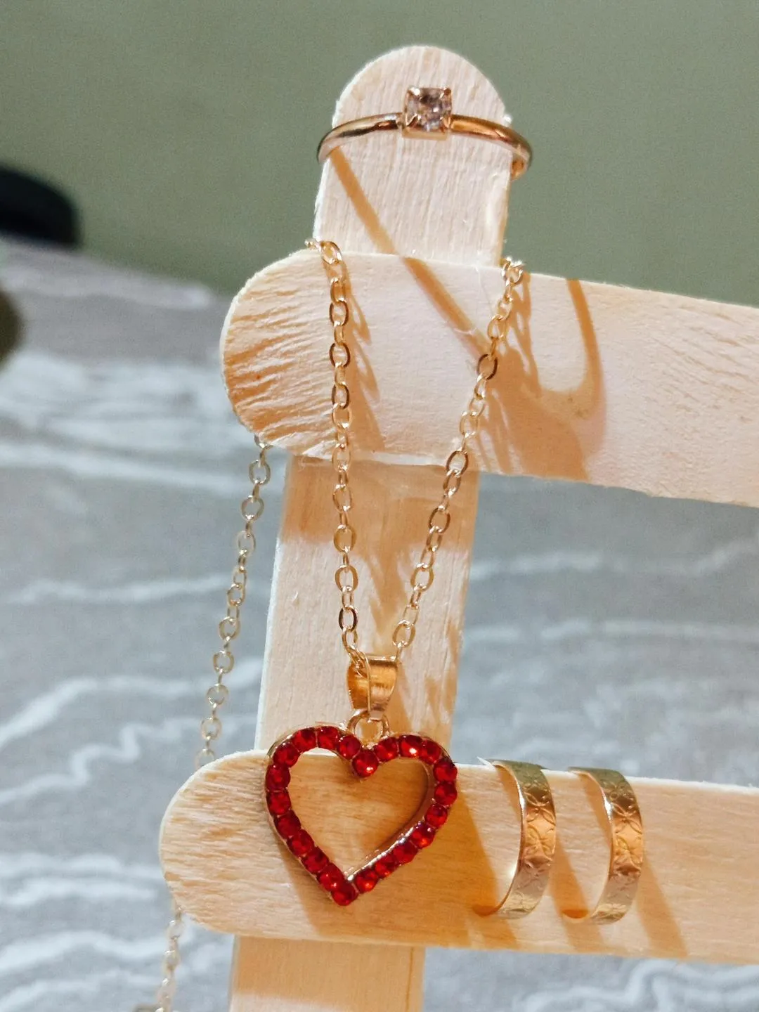 Gold Plated Crystal Necklace Set