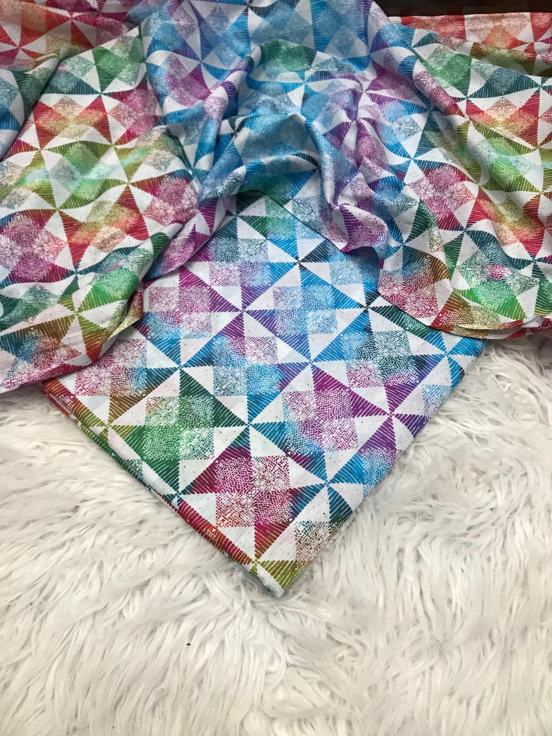 Multicolor Printed Lawn Suit - 2 Pcs Ensemble