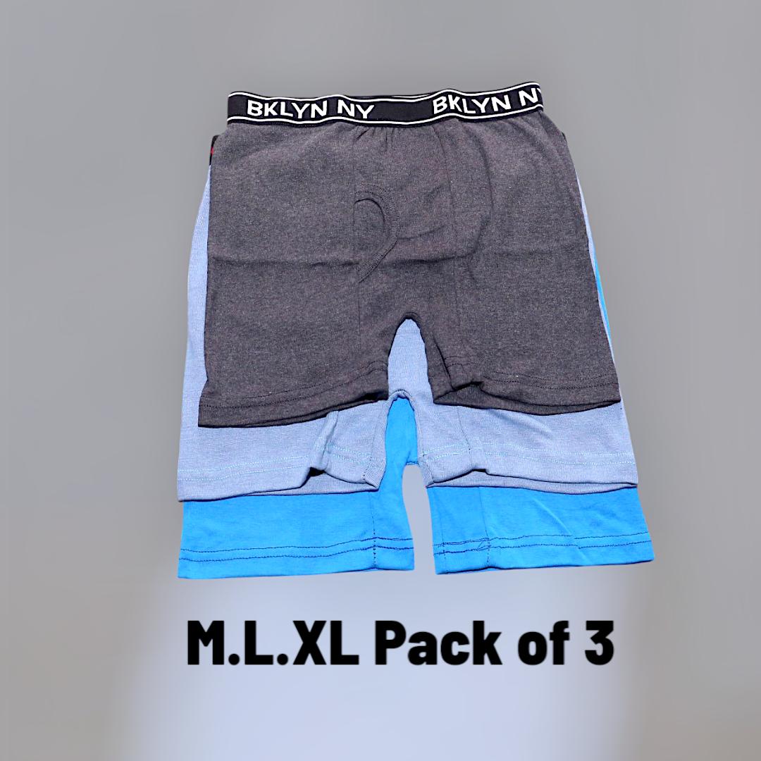 Men Cotton Blend Boxers Multicolor M L XL Pack of 3