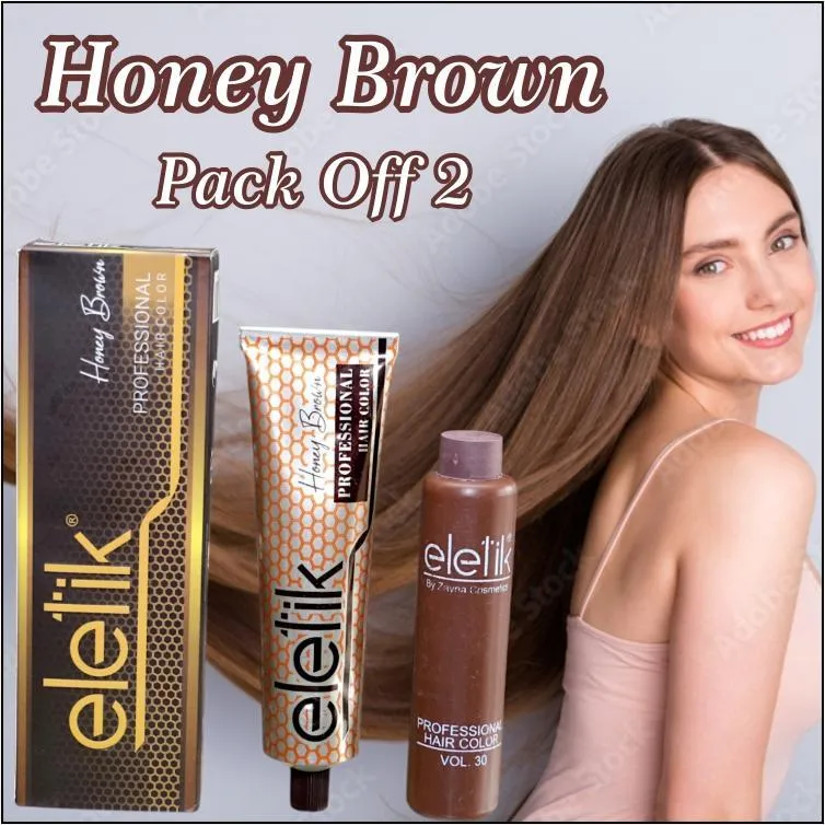 Honey Brown Pack Of 2 Damaged Hair Care Hair Dye