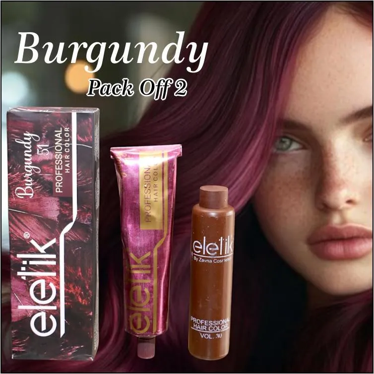 Burgundy Pack Of 2 Damaged Hair Care Hair Dye