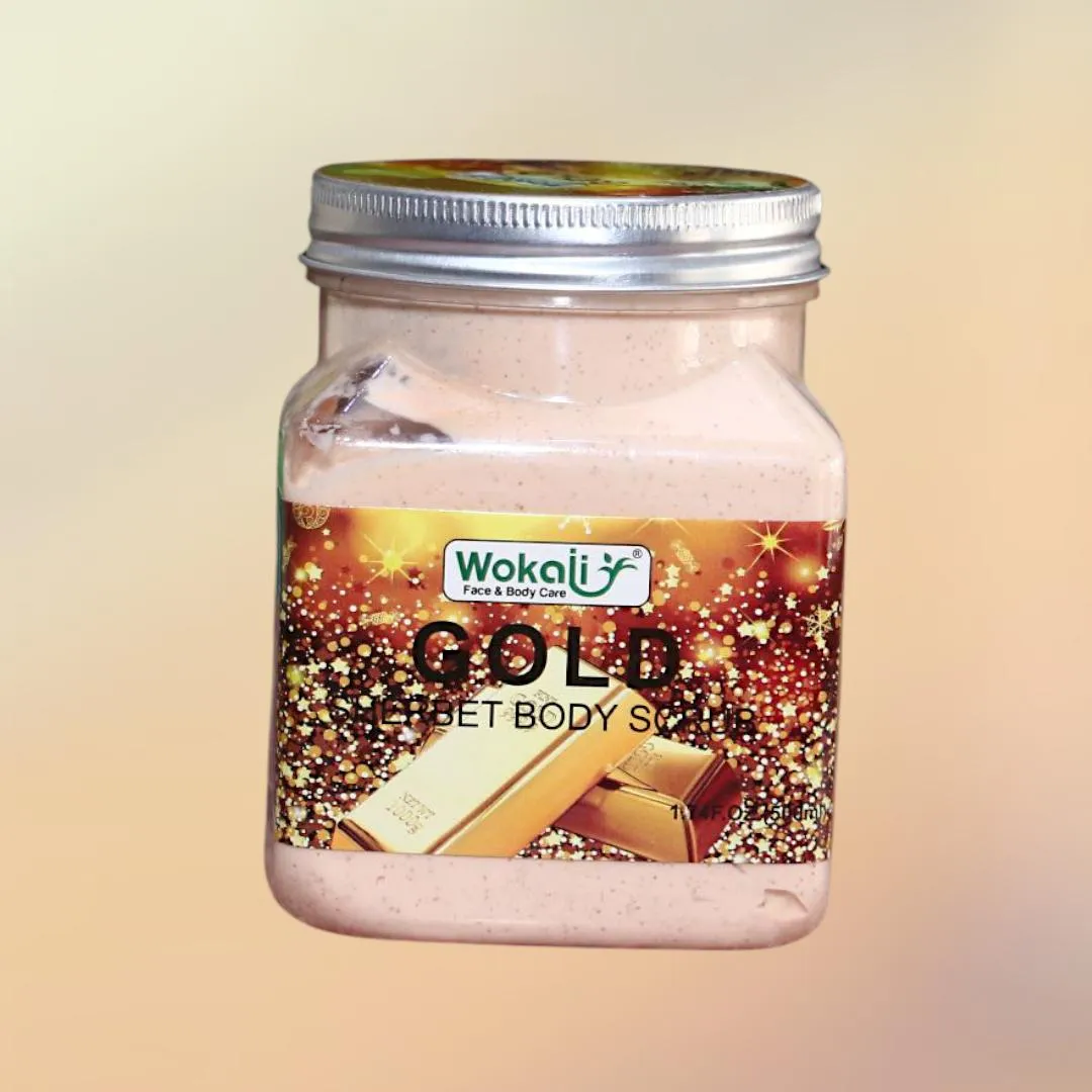 Wokali Orignal Face &Body Care Gold Sherbet Body Scrub