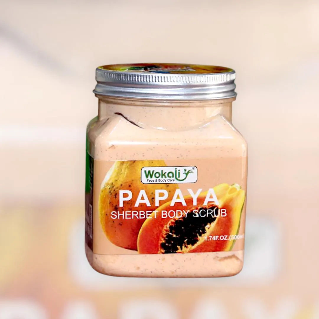 Wokali Orignal Face & Body Care Papaya Sherbet Body Scrub 