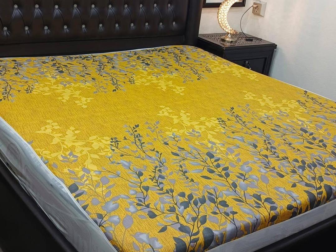 Terry Cotton Printed Double Bed Mattress Cover